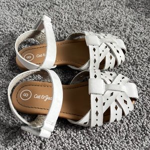 White sandals  toddler size 8